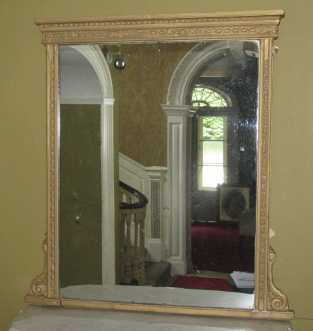 Appraisal: A thC gilt gesso overmantel mirror with rectangular plate the