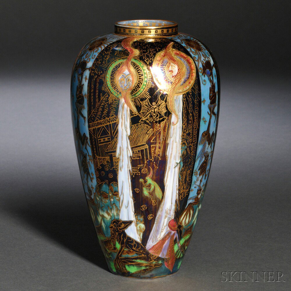 Appraisal: Wedgwood Fairyland Lustre Candlemas Malfrey Pot England c pattern Z