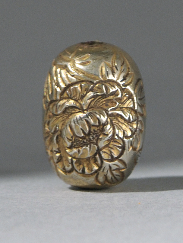 Appraisal: GOLD OJIME Late th CenturyIn seed form with two openwork