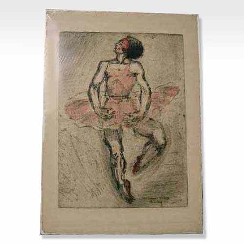 Appraisal: Jean Auscher French th century La Danseur Travesti lithograph signed