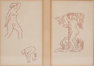 Appraisal: Aristide Maillol French Female nudes prints on laid paper Each