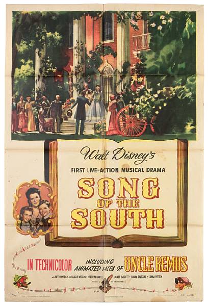 Appraisal: Song of the South RKO Walt Disney one-sheet condition C