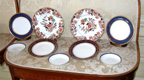 Appraisal: Title pc Spode and Crescent plate set comprising Spode Salad