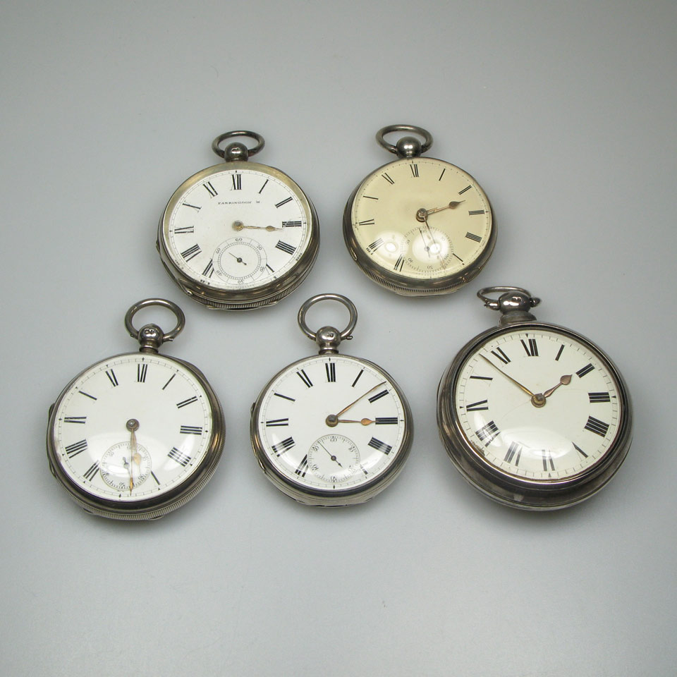 Appraisal: Various Keywind Pocket Watches in English silver cases