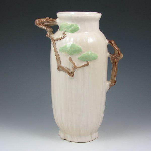 Appraisal: Roseville Ming Tree vase in white Marked Roseville USA -