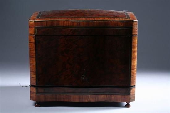 Appraisal: NAPOLEON III BURLED WALNUT AND KINGWOOD INLAID TANTALUS CASE last