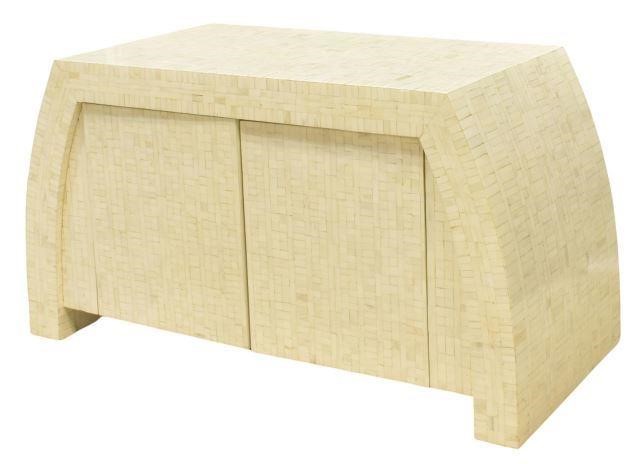 Appraisal: Modern design tessellated bone sideboard in the style of Karl