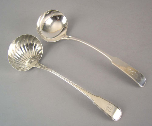 Appraisal: New York silver ladle ca bearing the touch of William