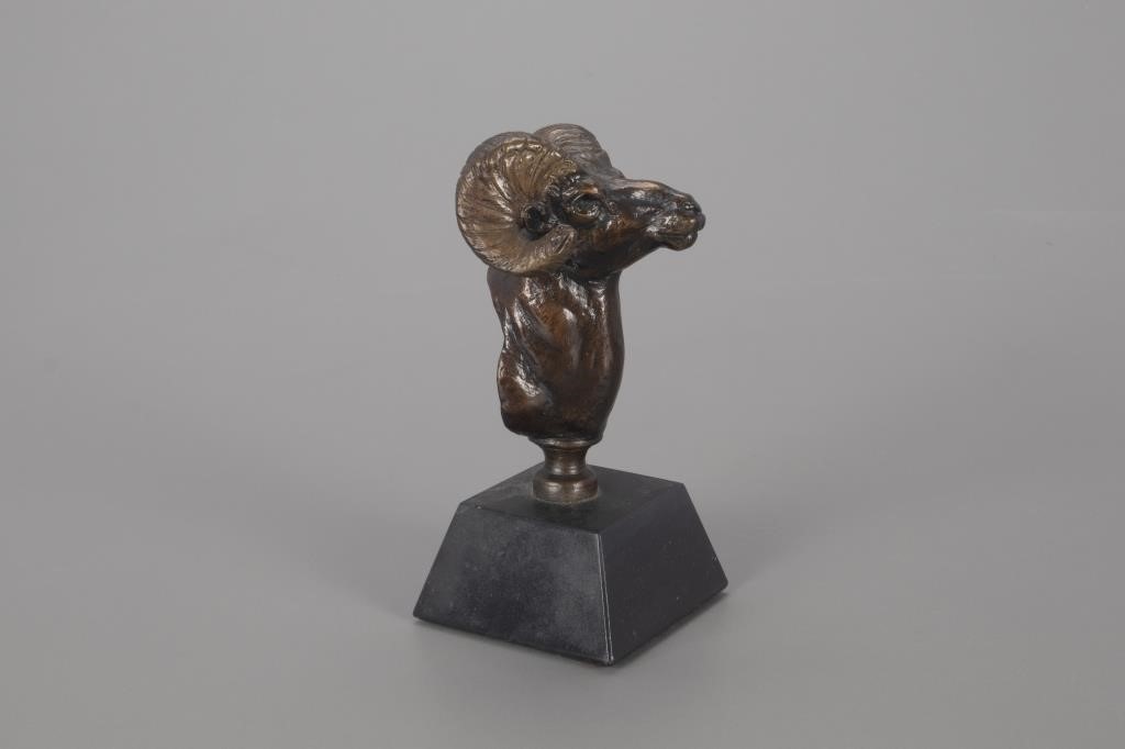 Appraisal: Ram signed and dated D H Turner on base bronze