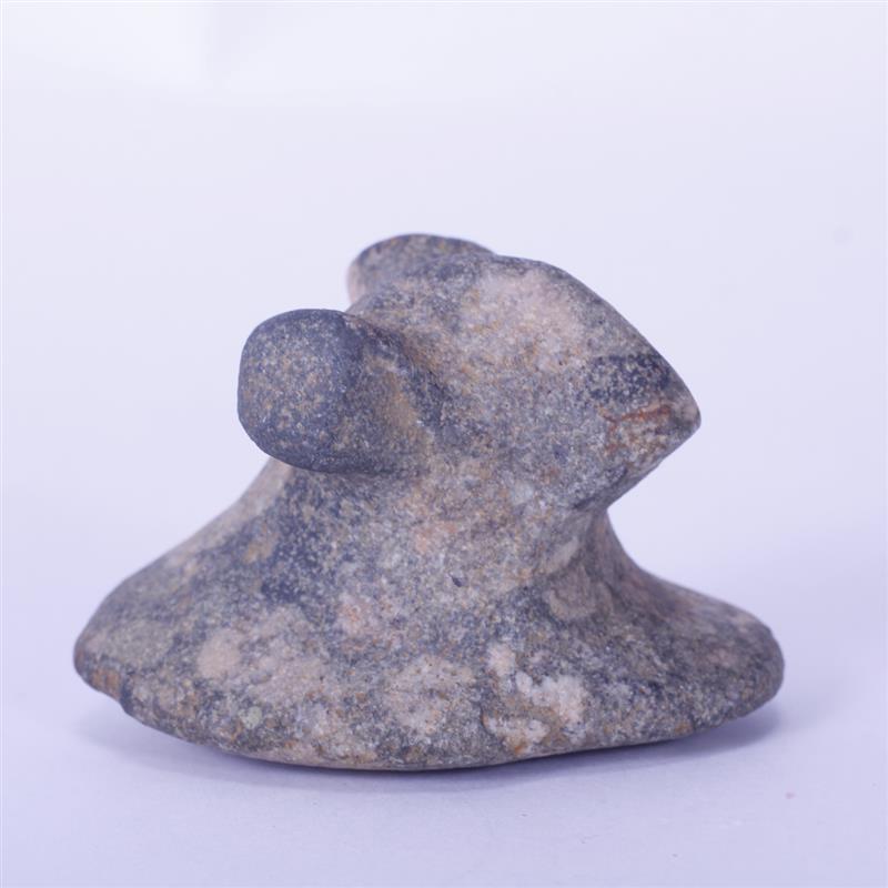 Appraisal: Porphyry Popeyed Birdstone Bust Undrilled Ohio Provenance Tony Putty COA