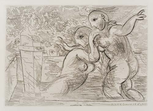 Appraisal: PABLO PICASSO Les Baigneuses surprises Etching and drypoint x mm