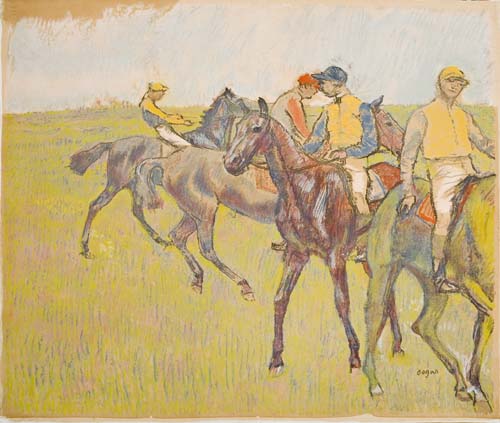 Appraisal: EDGAR DEGAS after Avant la Course Color lithograph x mm