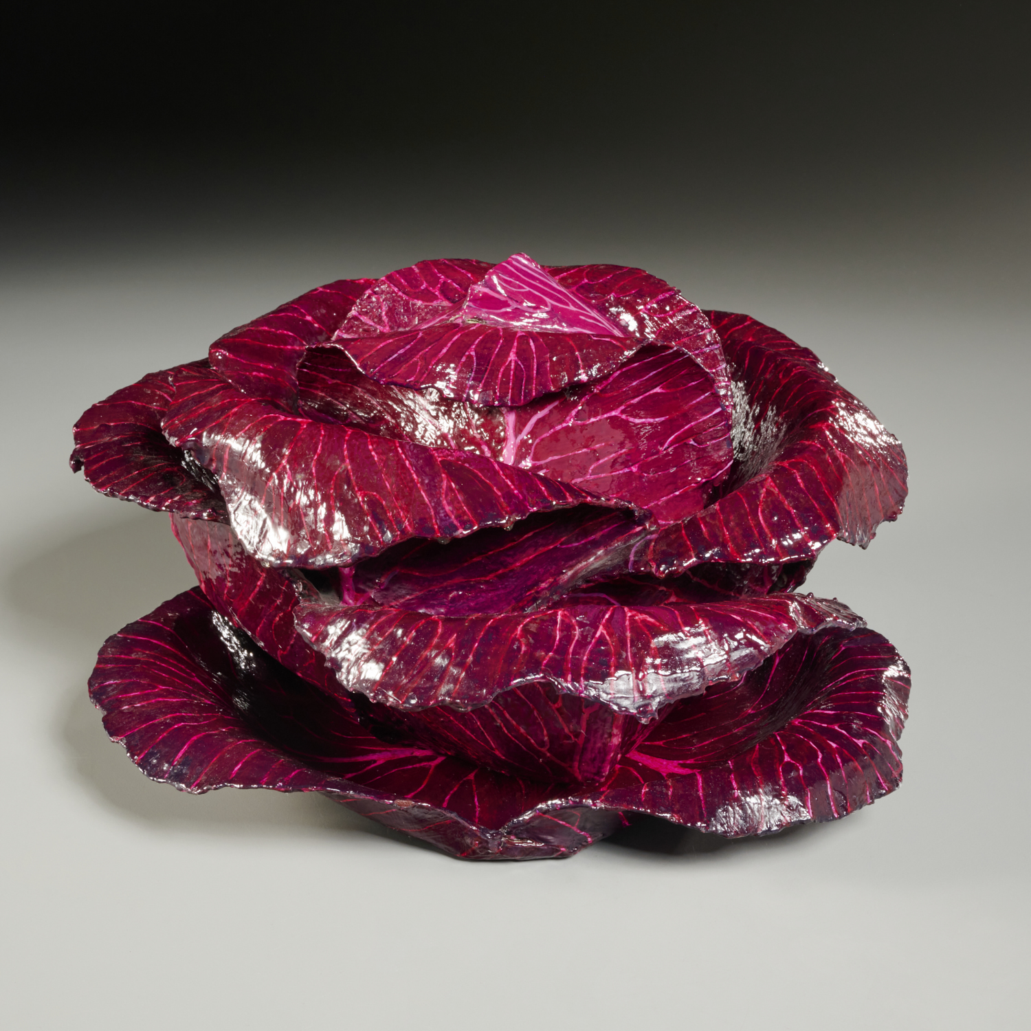 Appraisal: LARGE PAPIER MACHE MODEL OF A RED CABBAGE likely English