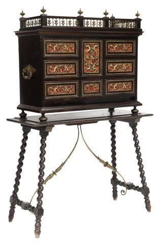 Appraisal: Spanish Baroque style vargueno bargueno on stand th c gilt