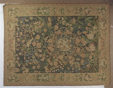 Appraisal: An Aubusson style tapestry panel late th century woven with