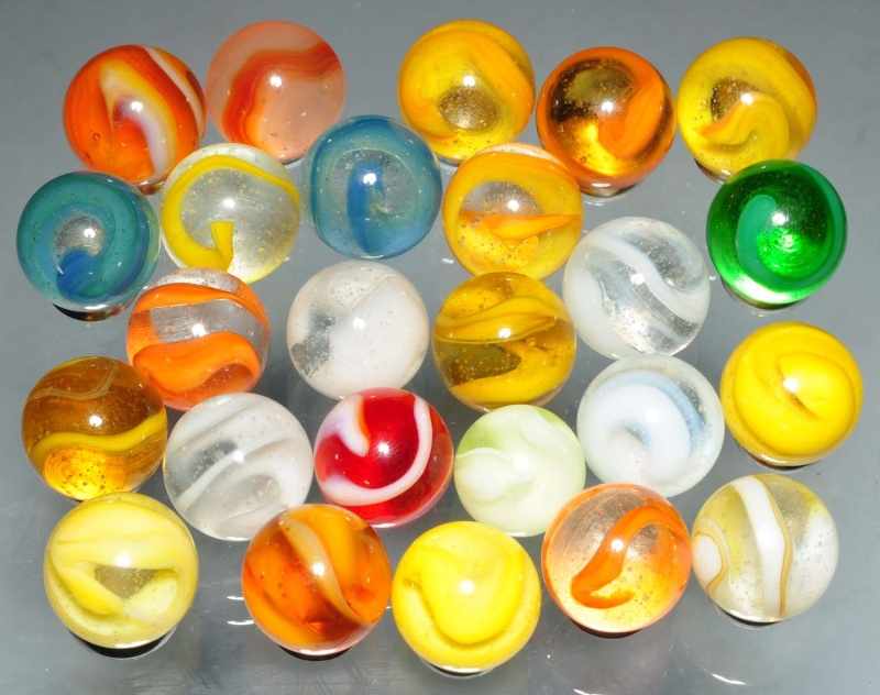 Appraisal: Lot of Akro Snake Marbles Description Average group of Akro