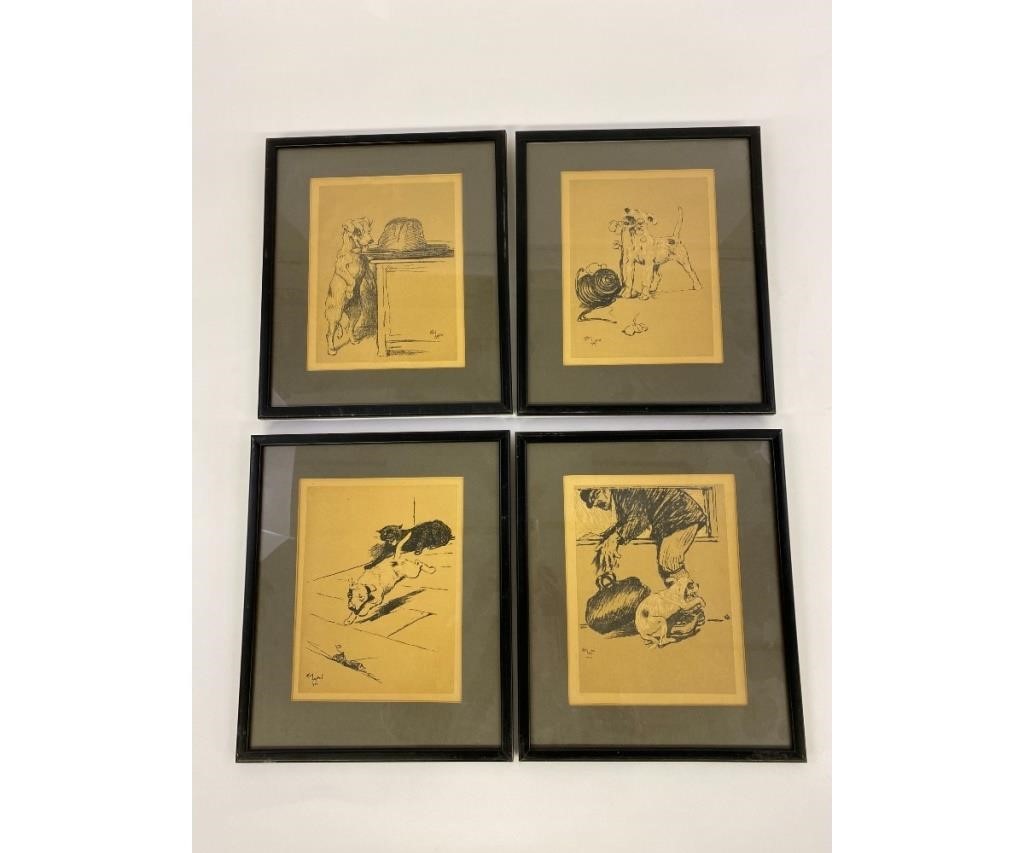 Appraisal: Four framed and matted Cecil Aldin prints two dated and