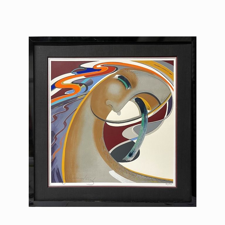 Appraisal: Limited Edition Contemporary Artwork by Orlando Abstract lithography signed and