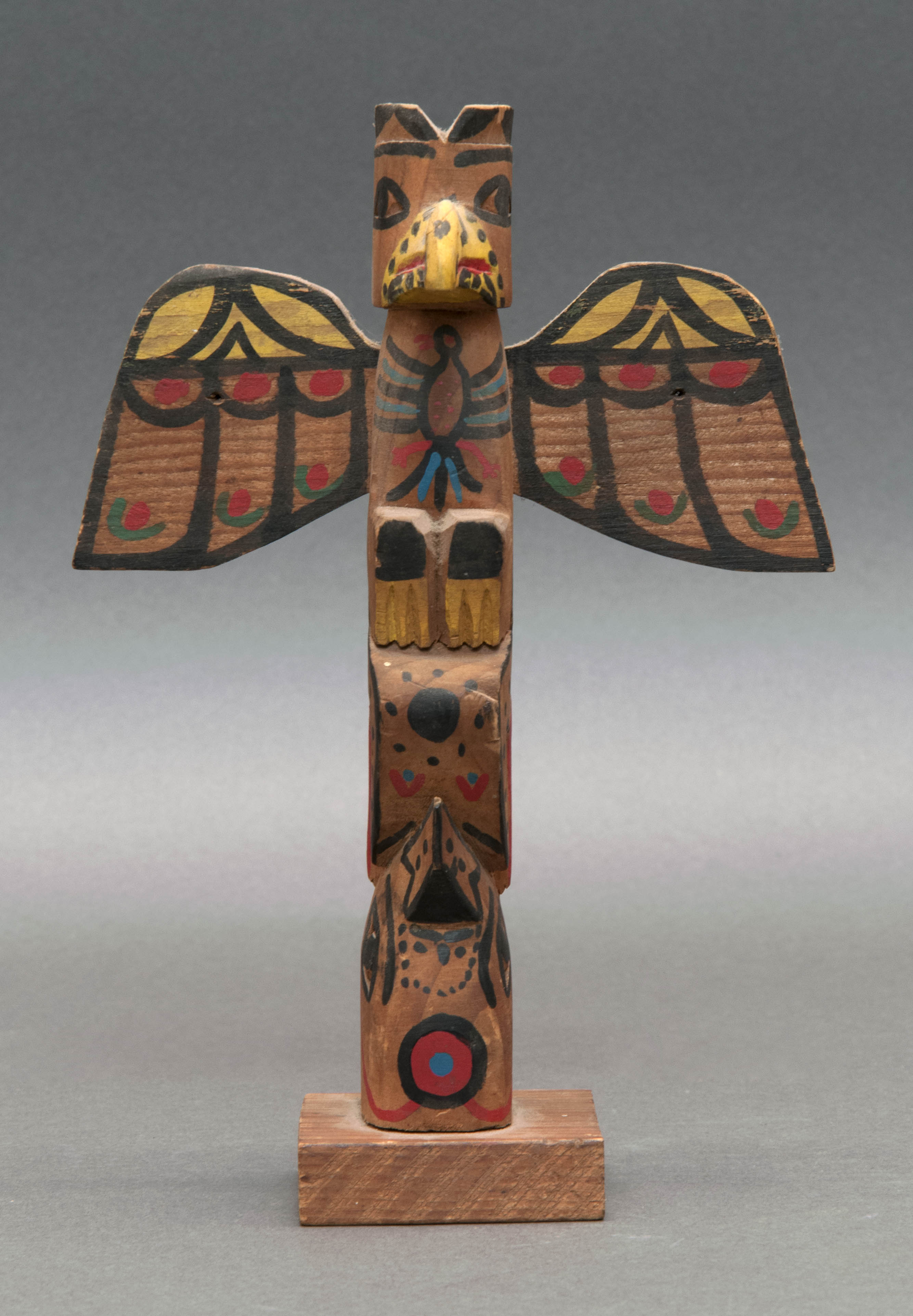 Appraisal: NORTHWEST COAST-STYLE CARVED AND PAINTED WOOD TOTEM POLE First Half