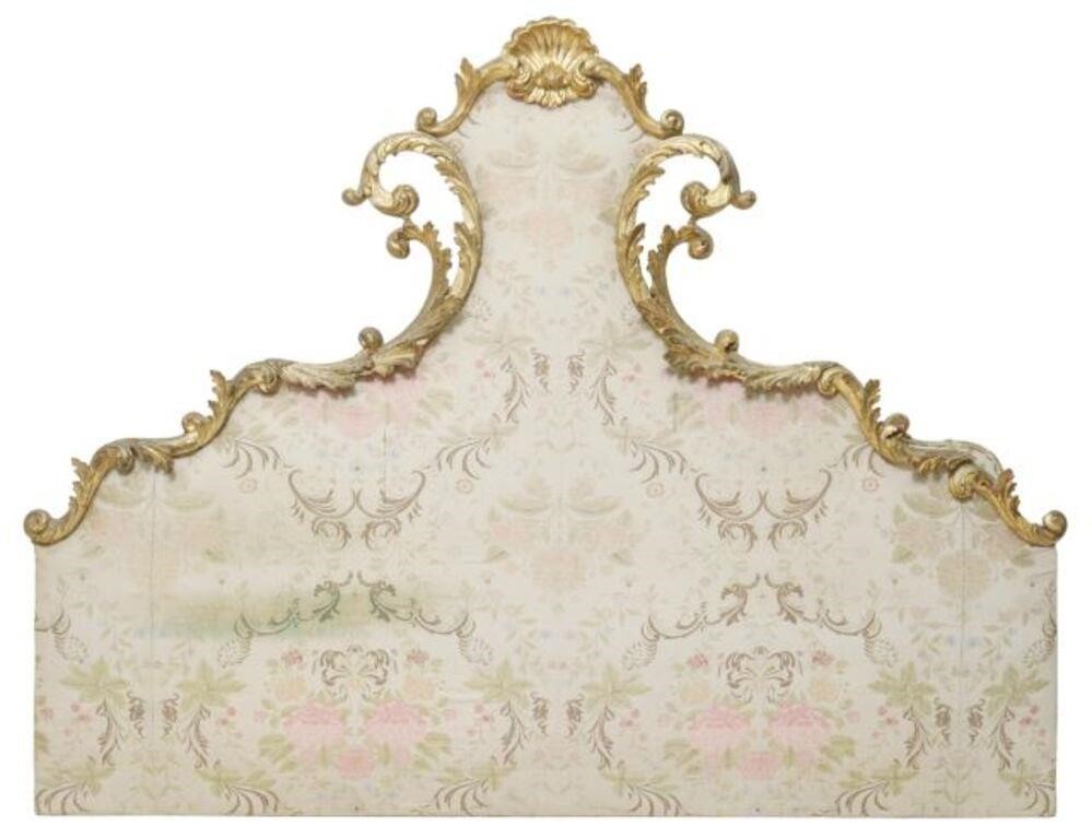 Appraisal: Louis XV style gilt painted headboard early th c having