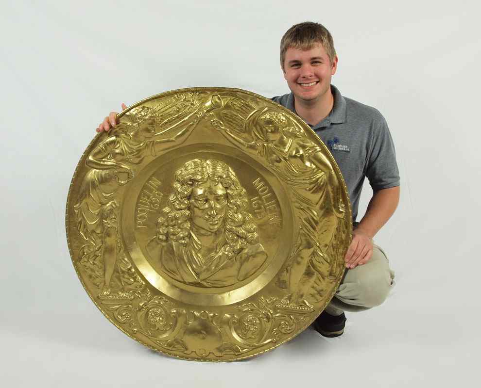 Appraisal: LARGE '' DIA BRASS CHARGER In the th century style