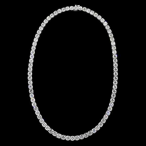 Appraisal: cts Diamond Necklace An K white gold and diamond straight-line-style