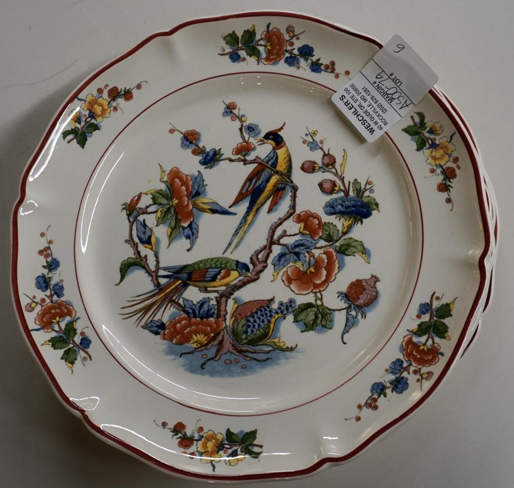 Appraisal: Six Villeroy Boch Mettlach Phoenix Decorated Dinner Plates D in