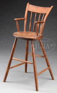 Appraisal: GOOD THUMB BACK WINDSOR YOUTH CHAIR GOOD THUMB BACK WINDSOR