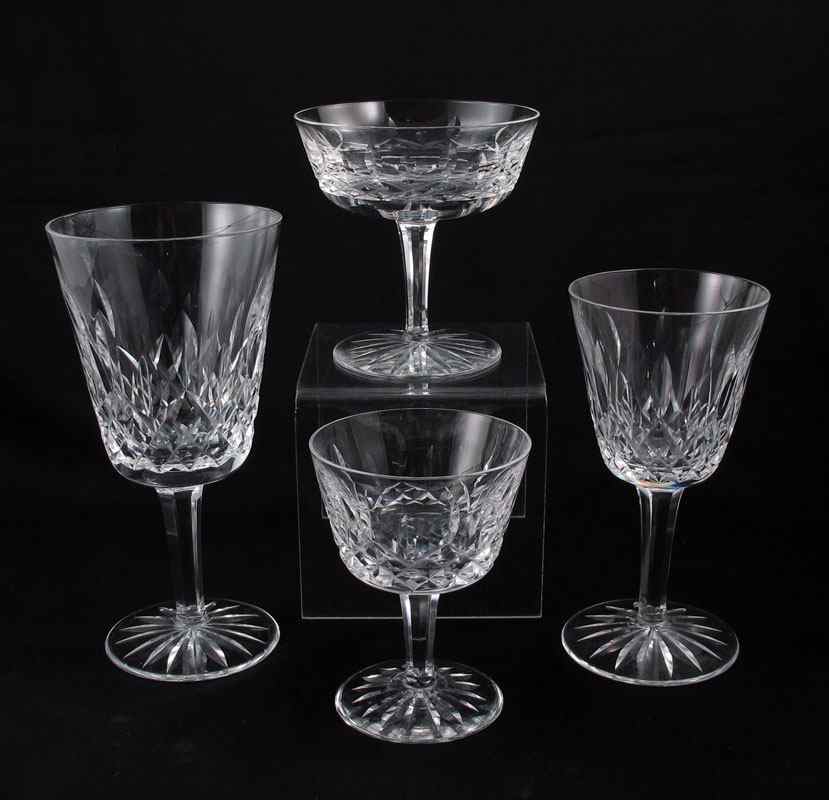 Appraisal: WATERFORD CRYSTAL IN THE LISMORE PATTERN Approx pieces to include