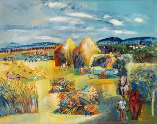 Appraisal: JEAN DUFY FRENCH - La moisson dans l Oise Vexin