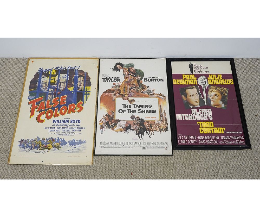 Appraisal: Posters - Movies Three movie posters including Alfred Hitchcock's 'Torn