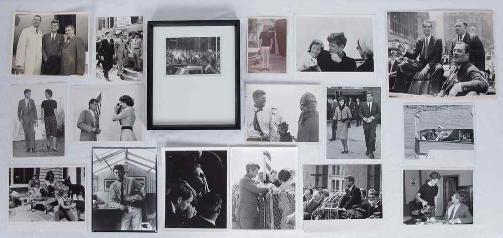 Appraisal: COLLECTION OF JOHN F KENNEDY PRESS PHOTOGRAPHS To include press