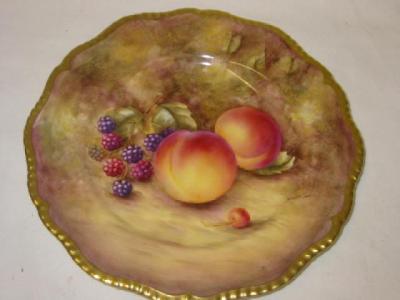 Appraisal: A ROYAL WORCESTER PORCELAIN PLATE similar to previous lot painted