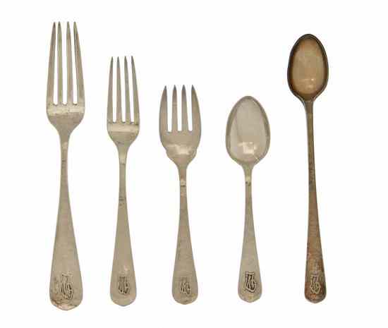 Appraisal: An American Arts and Crafts Sterling Silver Flatware Service Lebolt