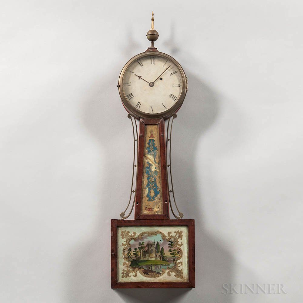 Appraisal: New England Patent Timepiece or Banjo Clock New England Patent