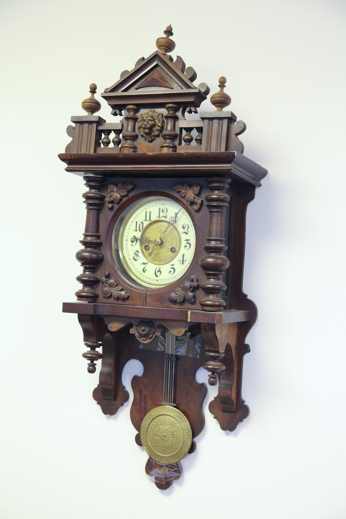 Appraisal: WALL CLOCK Germany early th century Eight day clock having