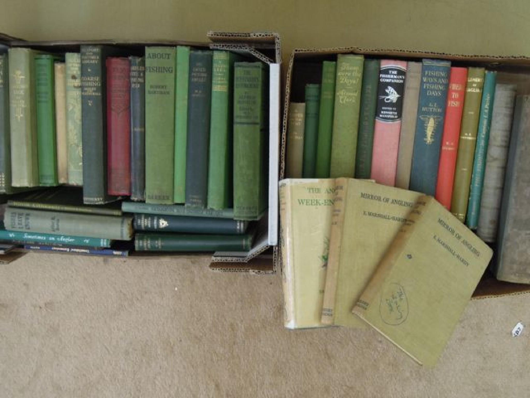 Appraisal: Two boxes of mid- th century fishing books titles include