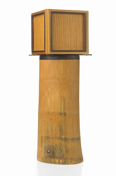 Appraisal: Gary Knox Bennett American - table lamp 's bamboo and