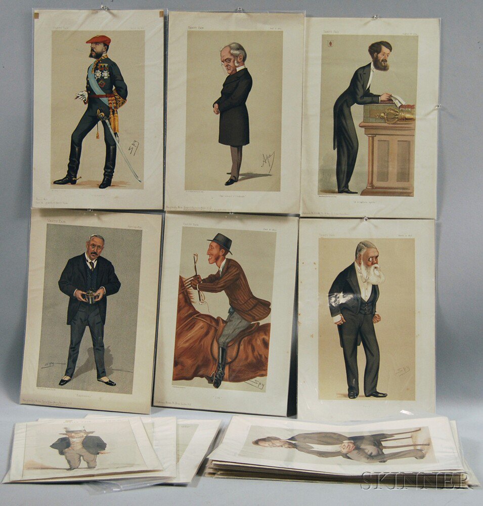 Appraisal: Group of Unframed th or th Century Color Lithographs for