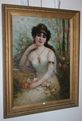 Appraisal: C DORPER TH CENTURY LADY WITH A TIARA OIL ON