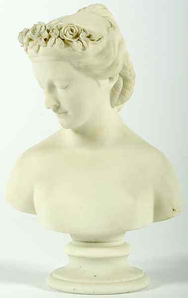 Appraisal: Parian Ware Figural Bust Continental a parian ware bust of