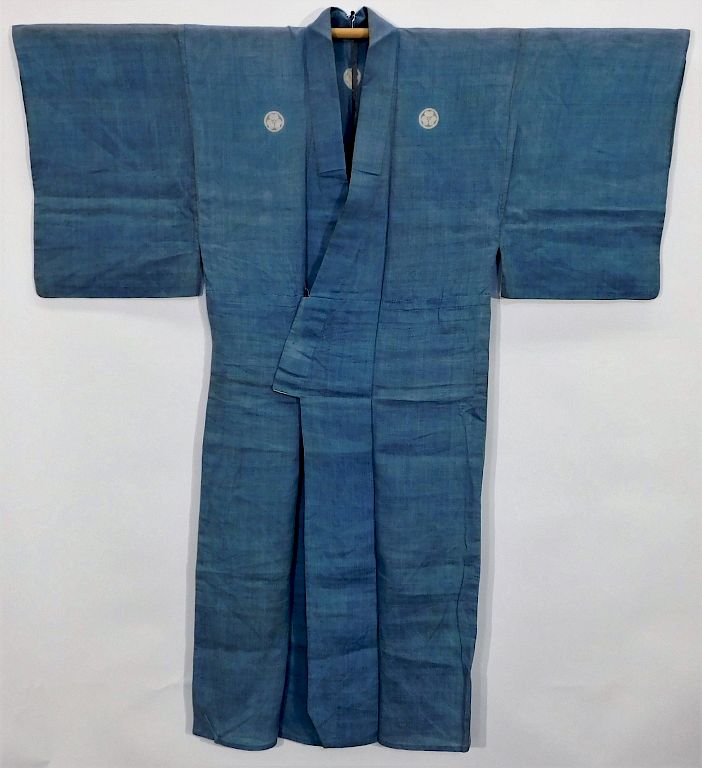 Appraisal: C Japanese Edo Period Light Blue Kimono Robe Japan Circa