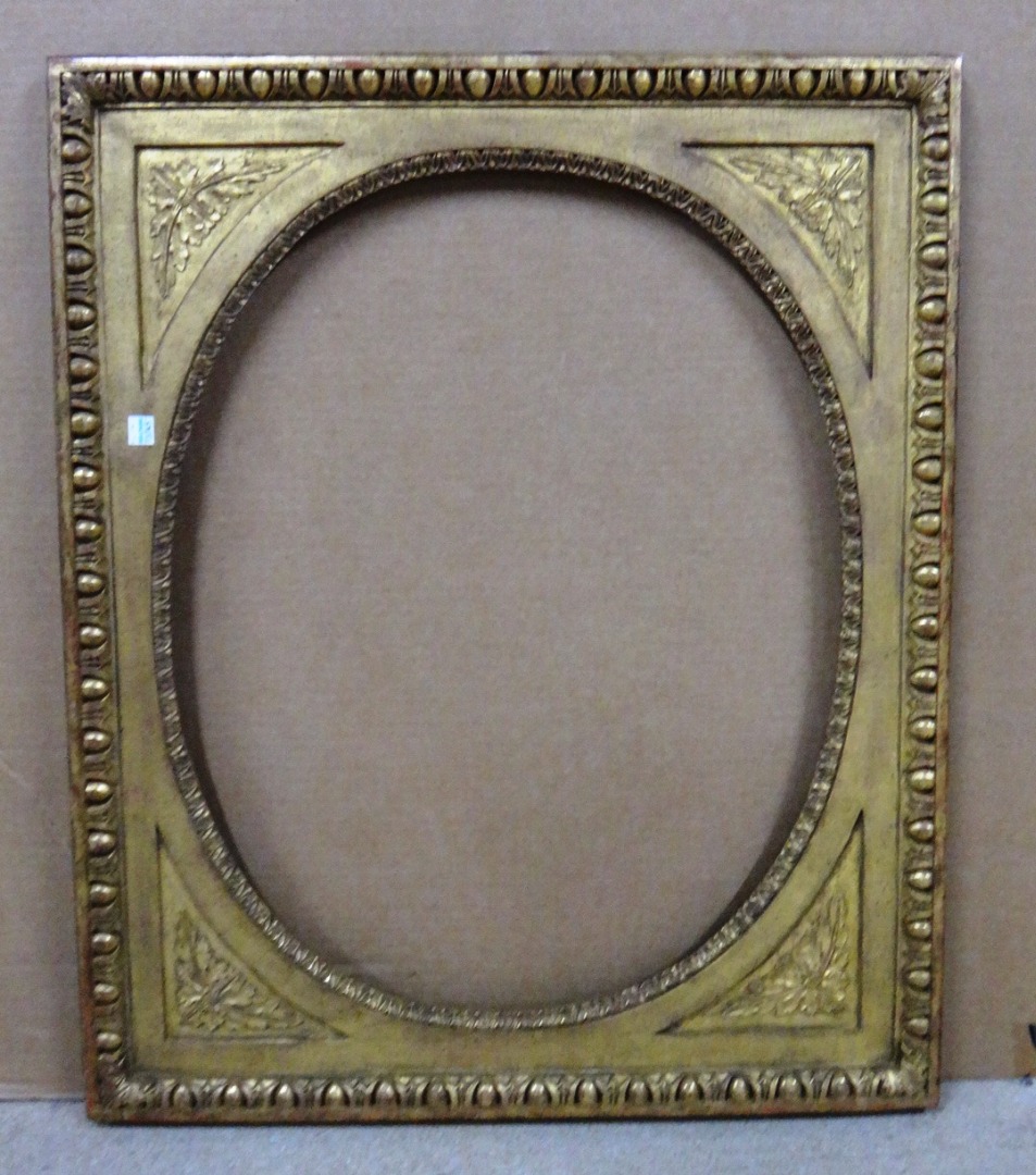 Appraisal: A th century gilt plaster frame with egg and dart