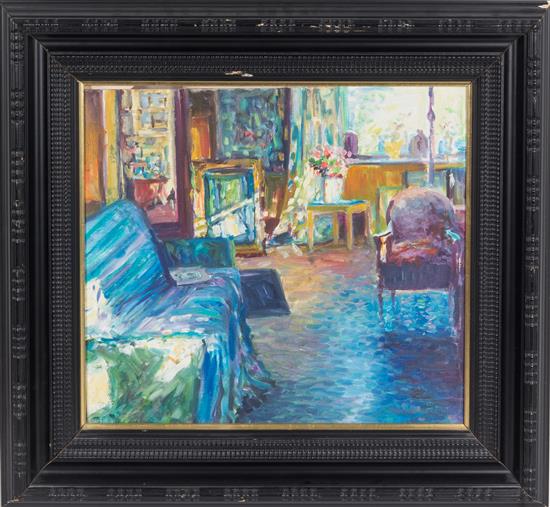 Appraisal: Sale Lot James O'Halloran Irish b Sunlit Drawing Room oil