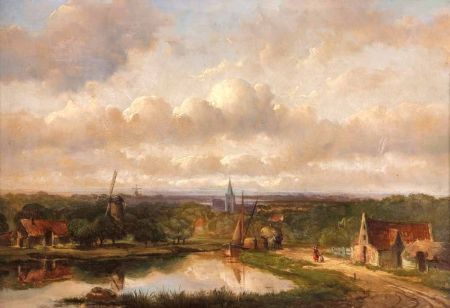 Appraisal: ATTRIBUTED TO JOSEPH STANNARD - BRITISH Oil on Panel East