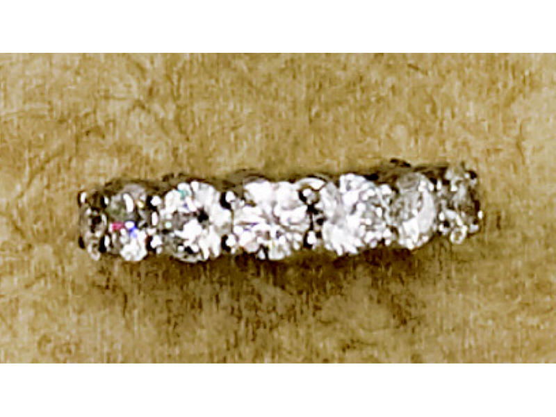 Appraisal: DIAMOND ETERNITY RING k white gold eternity ring set with