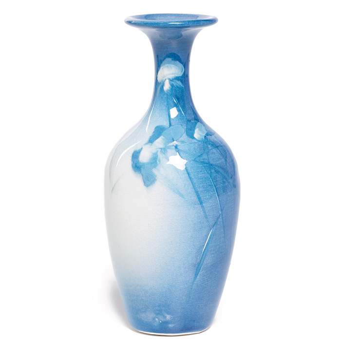 Appraisal: Nice Rozane Azurean vase blue and white high glaze with