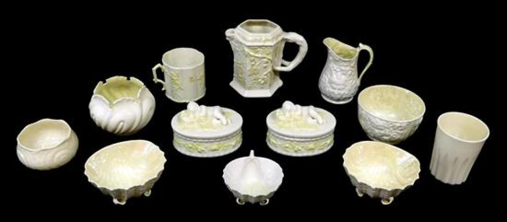 Appraisal: Twelve pieces of Belleek porcelain tea and table ware th