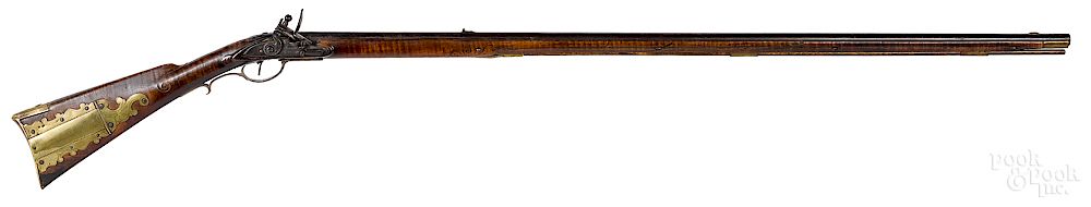 Appraisal: Jacob Sees full stock flintlock long rifle Exclusive on Bidsquare