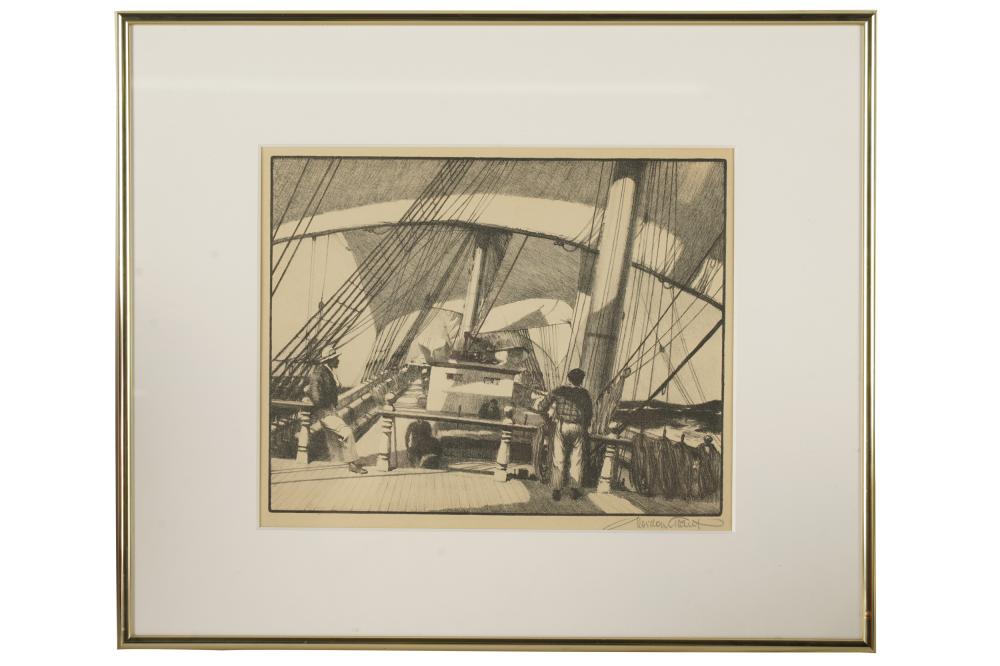 Appraisal: GORDON HOPE GRANT - OLD WINDJAMMER lithograph signed in pencil